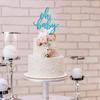 Qertesl Glitter Oh Baby Cake Topper, Baby Party & Baptism Cake Decoration, Gender Reveal Party Cake Decoration (Blue) view 4