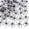 JIALWEN 120 Pieces Halloween Realistic Plastic Spiders Black Small Spider Toys Fake Spiders Prank Props for Halloween Home and Party Decorations view 1
