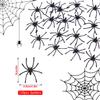 JIALWEN 120 Pieces Halloween Realistic Plastic Spiders Black Small Spider Toys Fake Spiders Prank Props for Halloween Home and Party Decorations view 2