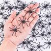 JIALWEN 120 Pieces Halloween Realistic Plastic Spiders Black Small Spider Toys Fake Spiders Prank Props for Halloween Home and Party Decorations view 3