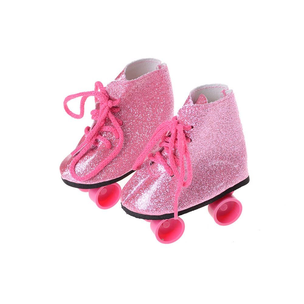 1 Pair of Roller Skates Shoes for 18Inch Doll Clothing Dress Up Accessories Pink Useful and Attractive