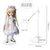 10 PCS Doll Stands, Transparent Support Stands for Dolls, Action Figure Stand with Adjustable Waist Clip, Mini Display Holder Base for 11 to 13 Inch Tall Action Figure Dolls Accessories (Clear) view 2
