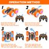 Remote Control Car, 2.4GHz Electric Race Stunt Car, Double Sided 360 Rolling Rotating Rotation, LED Headlights RC 4WD High Speed Off Road Gift for 3 4 5 6 7 8-12 Year Old Boy Toys (Orange) view 2