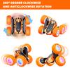 Remote Control Car, 2.4GHz Electric Race Stunt Car, Double Sided 360 Rolling Rotating Rotation, LED Headlights RC 4WD High Speed Off Road Gift for 3 4 5 6 7 8-12 Year Old Boy Toys (Orange) view 3