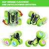 KKONES Remote Control Car, 2.4GHz Electric Race Stunt Car, Double Sided 360 Rolling Rotating Rotation, LED Headlights RC 4WD High Speed Off Road Gift for 3 4 5 6 7 8-12 Year Old Boy Toys (Green) view 3