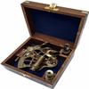 Brass Nautical Sextant Vintage Maritime Astrolabe Ship Navigation Instrument Celestial with Gift Box and Two Extra Sighting view 4
