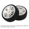 VBESTLIFE RC Racing Tire, Plastic Wheel Hub and Rubber Tire Suitable for Racing 1/16 16426 S16 EX16 - Black and White (2PCS) view 2