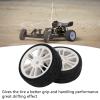VBESTLIFE RC Racing Tire, Plastic Wheel Hub and Rubber Tire Suitable for Racing 1/16 16426 S16 EX16 - Black and White (2PCS) view 4