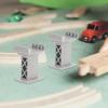 Zerodeko 6Pcs Train Bridge Pier Plastic Railway Track Support Accessories Train Track Risers Train Track High Level Blocks Wooden Train Table Supplies for Kids (Grey) view 4