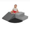 SoftScape Toddler Playtime Corner Climber, Indoor Active Play Structure for Toddlers and Kids, Safe Soft Foam for Crawling and Sliding (4-Piece Set) - Gray/Light Gray, 11619-GYLG view 1