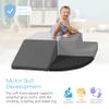 SoftScape Toddler Playtime Corner Climber, Indoor Active Play Structure for Toddlers and Kids, Safe Soft Foam for Crawling and Sliding (4-Piece Set) - Gray/Light Gray, 11619-GYLG view 4
