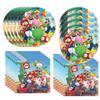 40pcs Mario Party Supplies include 20 plates, 20 napkins for the Mario birthday party decoration view 1