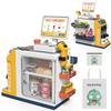 Cash Register Playset for Kids - 48PCS Pretend Play Money, Calculator, Scanner, Credit Card and Play Food for Boys and Girls Ages 3+ (668-125) view 1