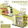 Cash Register Playset for Kids - 48PCS Pretend Play Money, Calculator, Scanner, Credit Card and Play Food for Boys and Girls Ages 3+ (668-124) view 2