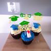 Gyufise 24Pcs 2026 Graduation Theme Cupcake Toppers Glitter Diploma Graduation Cap Class of 2026 Cupcake Picks for 2026 Graduation Theme Party Cake Decorations Supplies Gold Green view 4