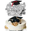 Gyufise 1 Pack Graduation Cake Topper Congrats Grad Class of 2026 Cake Decoration for We Are Proud of You Themed Graduation Cap Diploma Cake Decorations Im Done Party Supplies Silver view 1