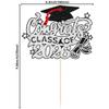 Gyufise 1 Pack Graduation Cake Topper Congrats Grad Class of 2026 Cake Decoration for We Are Proud of You Themed Graduation Cap Diploma Cake Decorations Im Done Party Supplies Silver view 2