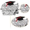 Gyufise 1 Pack Graduation Cake Topper Congrats Grad Class of 2026 Cake Decoration for We Are Proud of You Themed Graduation Cap Diploma Cake Decorations Im Done Party Supplies Silver view 3