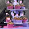 Gyufise 24Pcs 2026 Graduation Cupcake Toppers Black Glitter Class of 2026 Boys Girls Graduation Cap Cupcake Picks for 2026 Grad Theme Party Cake Decorations Supplies view 4