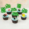 30 Pack Class of 2026 Cupcake Toppers Glitter Graduation Cap Cupcake Picks for 2026 High School Graduation Theme Party Cake Decorations Supplies Green view 4