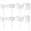 24Pcs Glitter Class of 2026 Graduation Cupcake Toppers 2026 Graduation Cap Diploma Congrats Grad Cupcake Picks Decorations for 2026 Grad Theme Party Cake Decorations Silver view 3