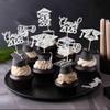 24Pcs Glitter Class of 2026 Graduation Cupcake Toppers 2026 Graduation Cap Diploma Congrats Grad Cupcake Picks Decorations for 2026 Grad Theme Party Cake Decorations Silver view 4