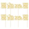 30 Pack Class of 2025 Cupcake Toppers Glitter Graduation Cap Cupcake Picks for 2025 High School Graduation Theme Party Cake Decorations Supplies Gold view 3