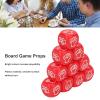 Dice Set, 10PCS 0.79 X 0.79 X 0.79in 6 Sided Educational Finger Guessing Dice Set Bright Color for Party (Red) view 2