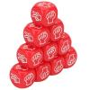 Dice Set, 10PCS 0.79 X 0.79 X 0.79in 6 Sided Educational Finger Guessing Dice Set Bright Color for Party (Red) view 4