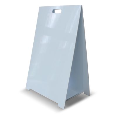 Flipside Products 35.5" x 23" Double- Sided Corrugated Plastic Dry Erase Marquee Easel, Signboard, Indoor Outdoor, Sidewalk Curb Sign, White, 4 Pack