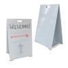 Flipside Products 35.5" x 23" Double- Sided Corrugated Plastic Dry Erase Marquee Easel, Signboard, Indoor Outdoor, Sidewalk Curb Sign, White, 4 Pack view 2