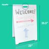 Flipside Products 35.5" x 23" Double- Sided Corrugated Plastic Dry Erase Marquee Easel, Signboard, Indoor Outdoor, Sidewalk Curb Sign, White, 4 Pack view 3