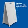 Flipside Products 35.5" x 23" Double- Sided Corrugated Plastic Dry Erase Marquee Easel, Signboard, Indoor Outdoor, Sidewalk Curb Sign, White, 4 Pack view 4