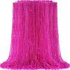 Batiyeer 200 Pcs 31.5" Valentines Day Pink Beaded Necklace Breast Cancer Awareness Necklaces Bulk Mardi Gras Beaded Costume Necklace for Festival Party Favors view 1