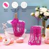 Batiyeer 200 Pcs 31.5" Valentines Day Pink Beaded Necklace Breast Cancer Awareness Necklaces Bulk Mardi Gras Beaded Costume Necklace for Festival Party Favors view 3