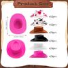 XIPEGPA 120PCS Plastic Mini Western Cowboy Cowgirl Hats Cute Miniature Hat West Party Crafts for Cowboy Cowgirl Party Supplies view 2