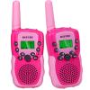 BATURU Kids Walkie Talkies, 2-Pack Pink Gift for Girls Age 4-8, Long Range, Easy-to-Use Toys for Birthday, Outdoor Play, Camping, Pretend Adventure view 1