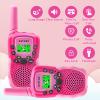 BATURU Kids Walkie Talkies, 2-Pack Pink Gift for Girls Age 4-8, Long Range, Easy-to-Use Toys for Birthday, Outdoor Play, Camping, Pretend Adventure view 2