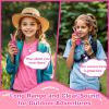 BATURU Kids Walkie Talkies, 2-Pack Pink Gift for Girls Age 4-8, Long Range, Easy-to-Use Toys for Birthday, Outdoor Play, Camping, Pretend Adventure view 3