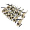12 pc Military Helicopters Diorama Sets Toy Aircraft Carriers Army Playsets view 1