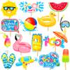 15Pcs Summer Pool Party Centerpiece Sticks Summer Pool Party Table Toppers Summer Beach Party Decorations for Summer Theme Birthday Party Baby Shower Supplies view 2