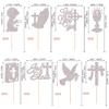 Rsstarxi 24 Pack God Bless and Cross Cupcake Toppers Glitter Religious Cross God Bless Cupcake Picks for Church Boy Baptism First Communion Baby Shower Birthday Party Cake Decorations Supplies Silver view 2