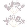 Rsstarxi 24 Pack God Bless and Cross Cupcake Toppers Glitter Religious Cross God Bless Cupcake Picks for Church Boy Baptism First Communion Baby Shower Birthday Party Cake Decorations Supplies Silver view 3