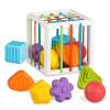Aprilwolf Montessori Toys for 1 Year Old, Cube & 6 Sensory Shape Blocks, Baby Toys 12-18 Months, Developmental Infant Birthday Gifts for Learning Toddler Age 1 2 3 view 1