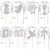 Rsstarxi 24 Pack God Bless and Cross Cupcake Toppers Dove Religious Cross God Bless Cupcake Picks First Communion Cake Decorations for Church Girl Baptism Baby Shower Birthday Party Supplies Silver view 2