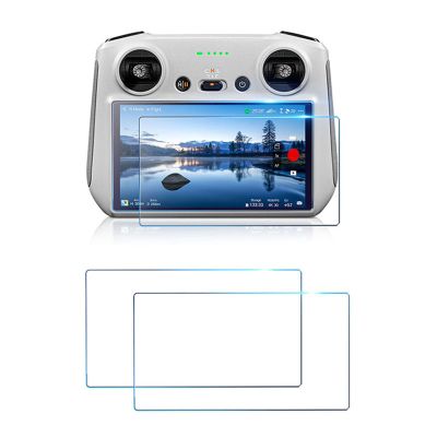 2 Pack HD Tempered Glass Screen Protector Film Compatible for DJI Mini 3 Pro/Mavic 3 Classic RC Remote Controller Anti-Scratch Anti-Glare Protective Film Drone Accessories