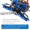 Rcarmumb RC Upgrades Part for 1/10 Slash 4x4 (VXL)/Stampede 4x4 (VXL),Alloy Front Rear Suspension Arm,Caster Block,Steering Blocks,Rear Stub Axle Carriers,Shock Tower Set Hops up,Navy Blue view 4