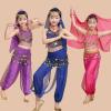 AINIFU Girs Belly Dance sarees Halloween Outfit for Kids Genie Princess Dress for Indian Dance view 3