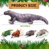 Lenwen 5 Pieces Komodo Dragon Plush Toy Set 26 Inch Monitor Lizard Stuffed Animal with 4 Plush Baby Lizards, Stuffed Komodo Dragon Plush Giant Lizard for Boy Girl Birthday Gift Pet Party Favor view 2