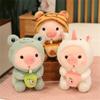 LANFIRE Pig Plush Pillow Pig Dressed Up As Frogs Tigers Rabbits Cute Plush Toy Gifts for Boy Girl (White, 16.5 in) view 3